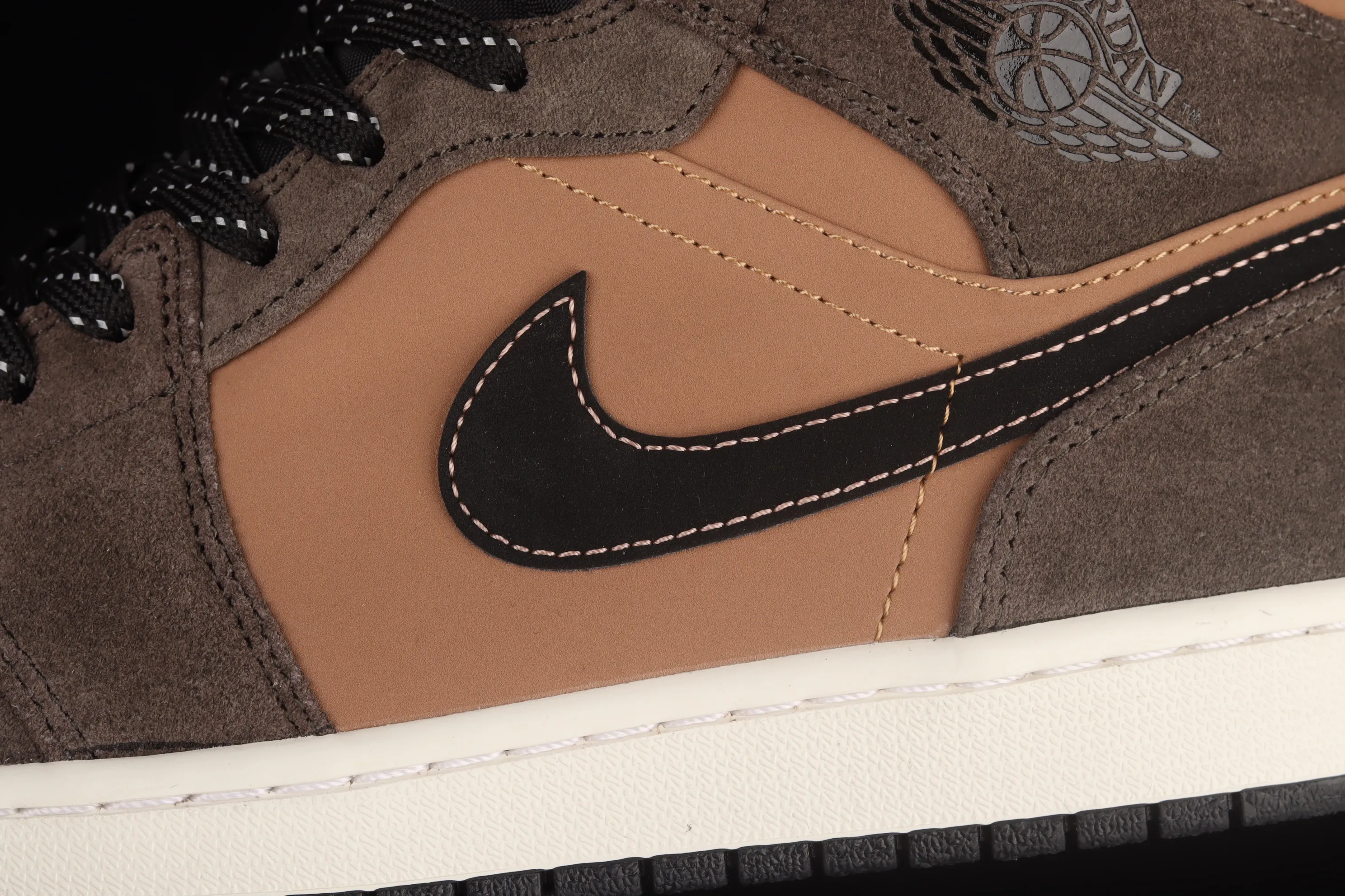 All categories Air Jordan Jordan series basketball shoes Air Jordan 1 Mid G version pure original Air Jordan 1 Mid AJ1 Joe 1 earth brown DC7294-200